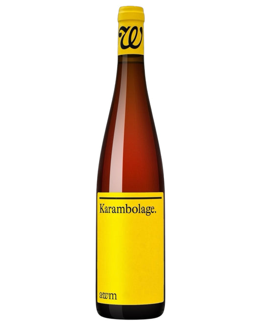 Bottle of AWM Karambolage Organic Biodynamic Natural Rose Wine from Austria