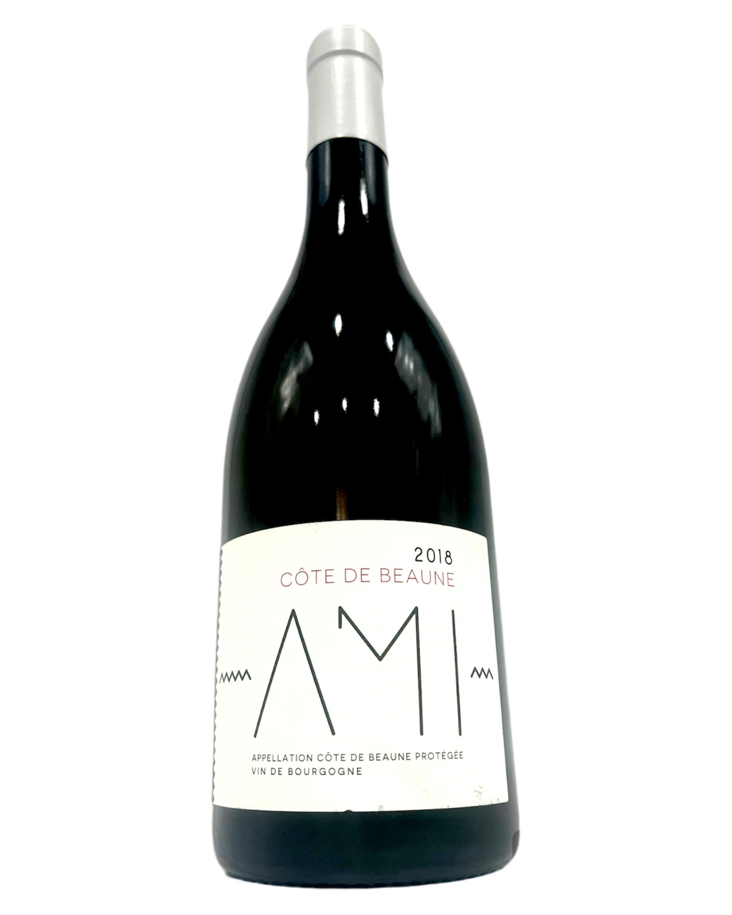 Bottle of AMI Côte de Beaune Blanc 2018 Organic Chardonnay Natural White Wine from France