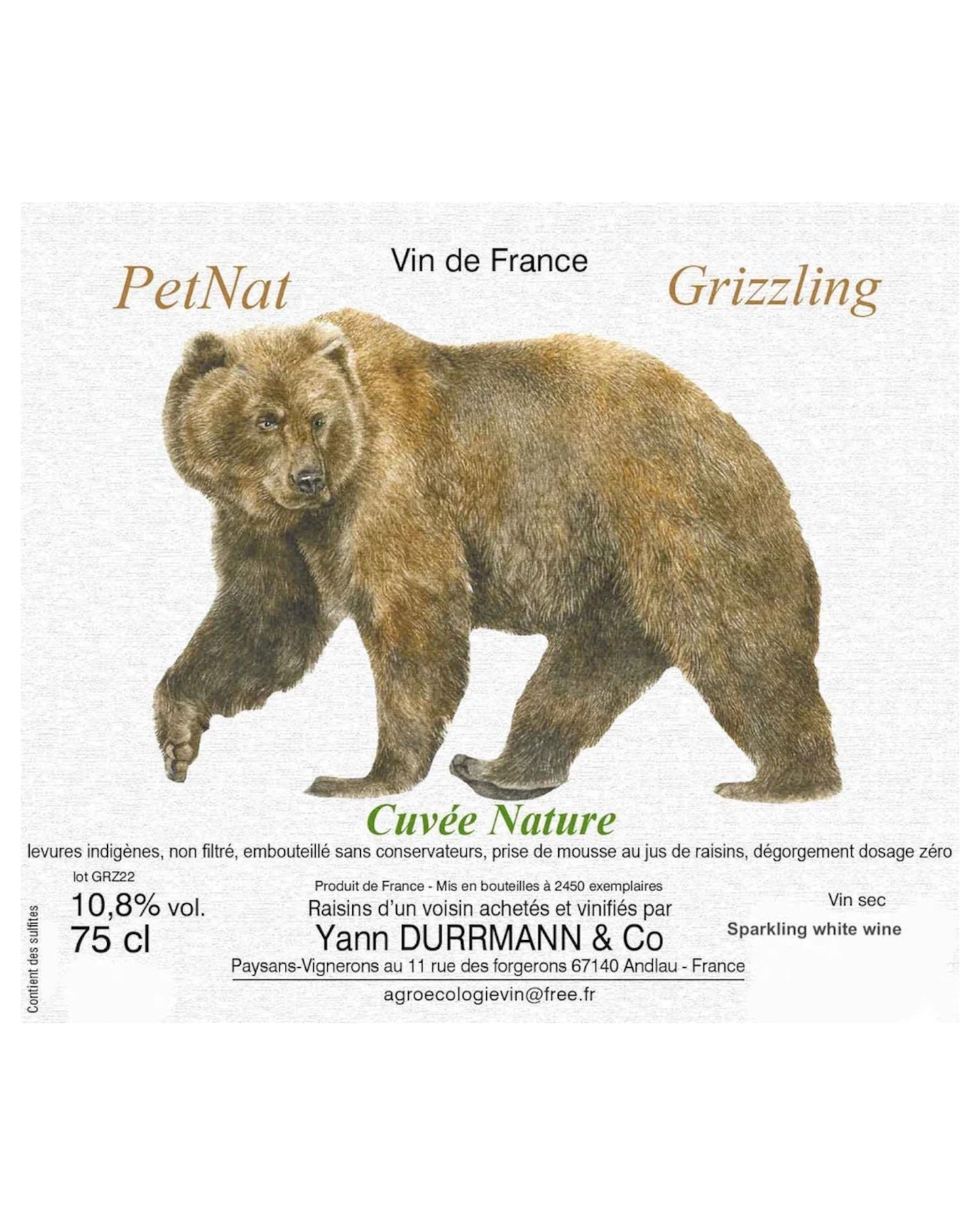 Domaine Durrmann, Grizzling 2024 Label