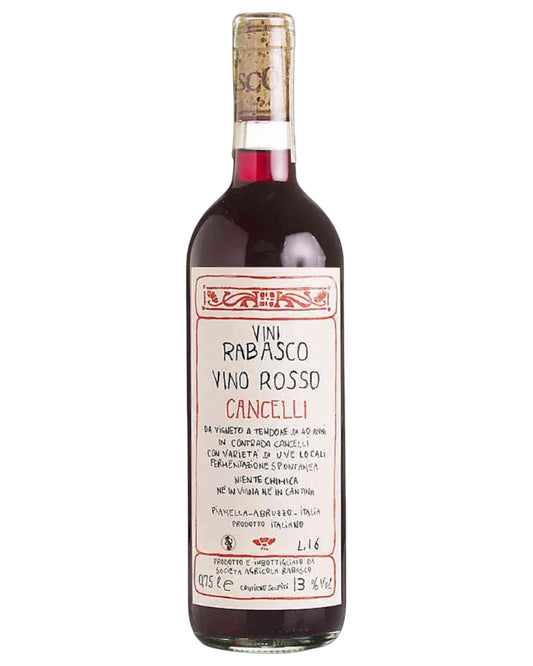 Bottle of Societa Agricola Rabasco Cancelli Rosso 2023 Organic Montepulciano from Italy