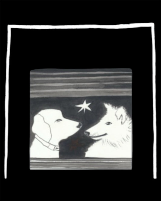 Front label of Jean-Pierre Rietsch Entre Chien et Loup 2023 Organic Auxerrois White Wine showing design and details