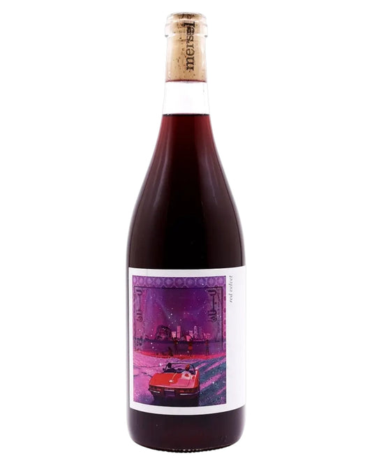 Bottle of Mersel Wines Red Velvet 2023 Organic Vegan Cinsaut Natural Red Wine from Lebanon