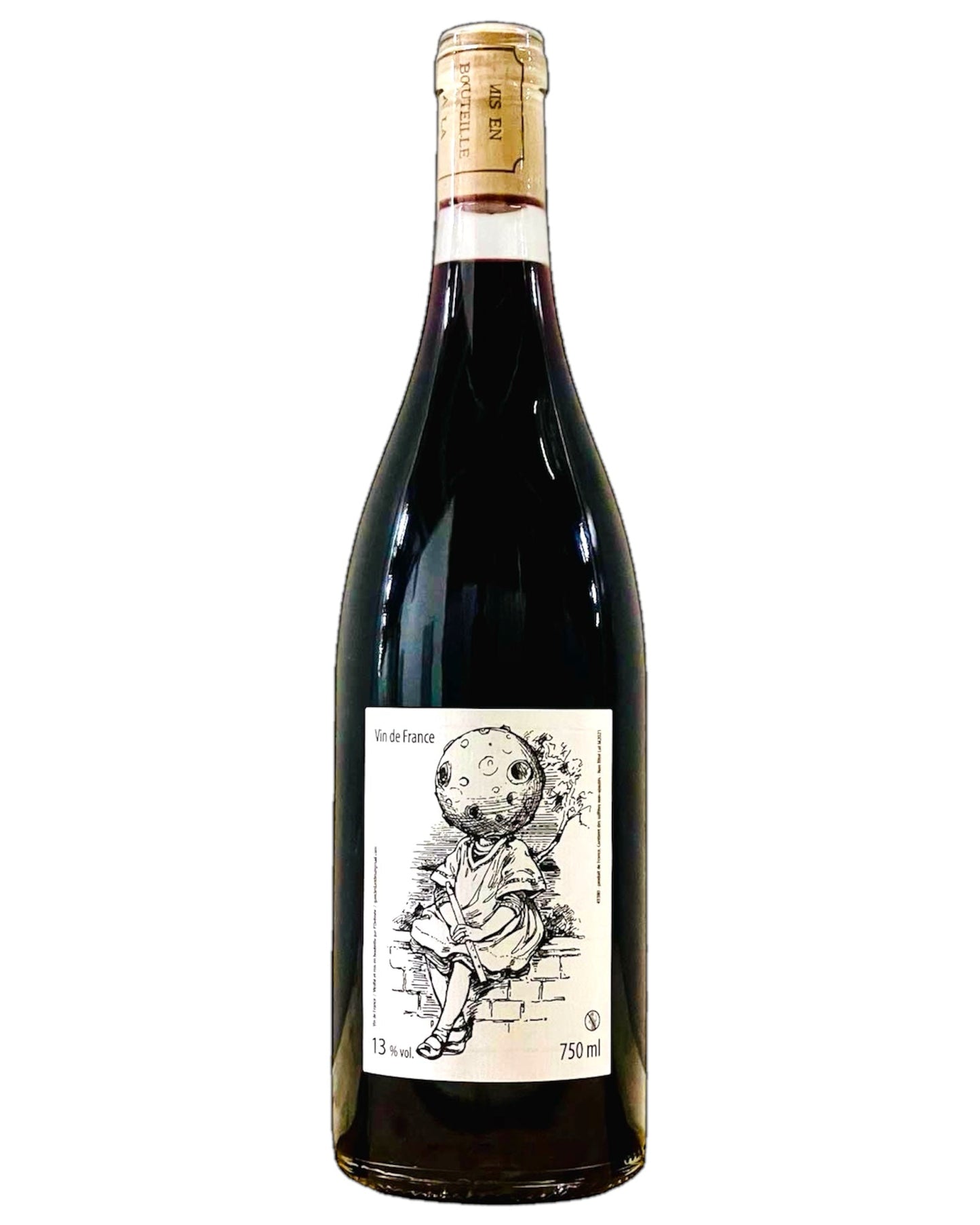 Bottle of Philippe Delmee La Lune 2022 Organic Cabernet Franc Natural Red Wine from France