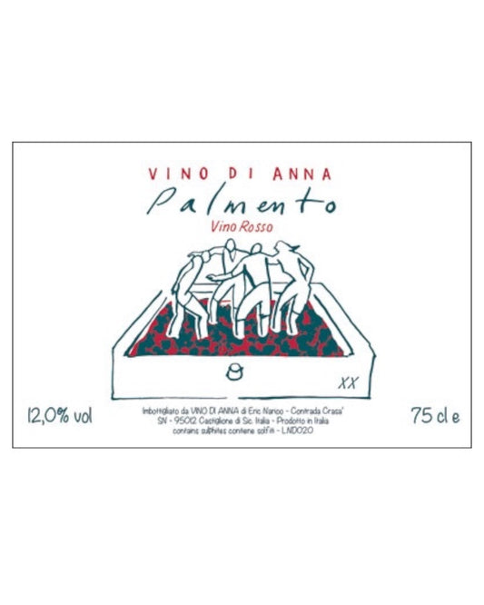 Vino di Anna Palmento Rosso 2024 Mount Etna red wine label