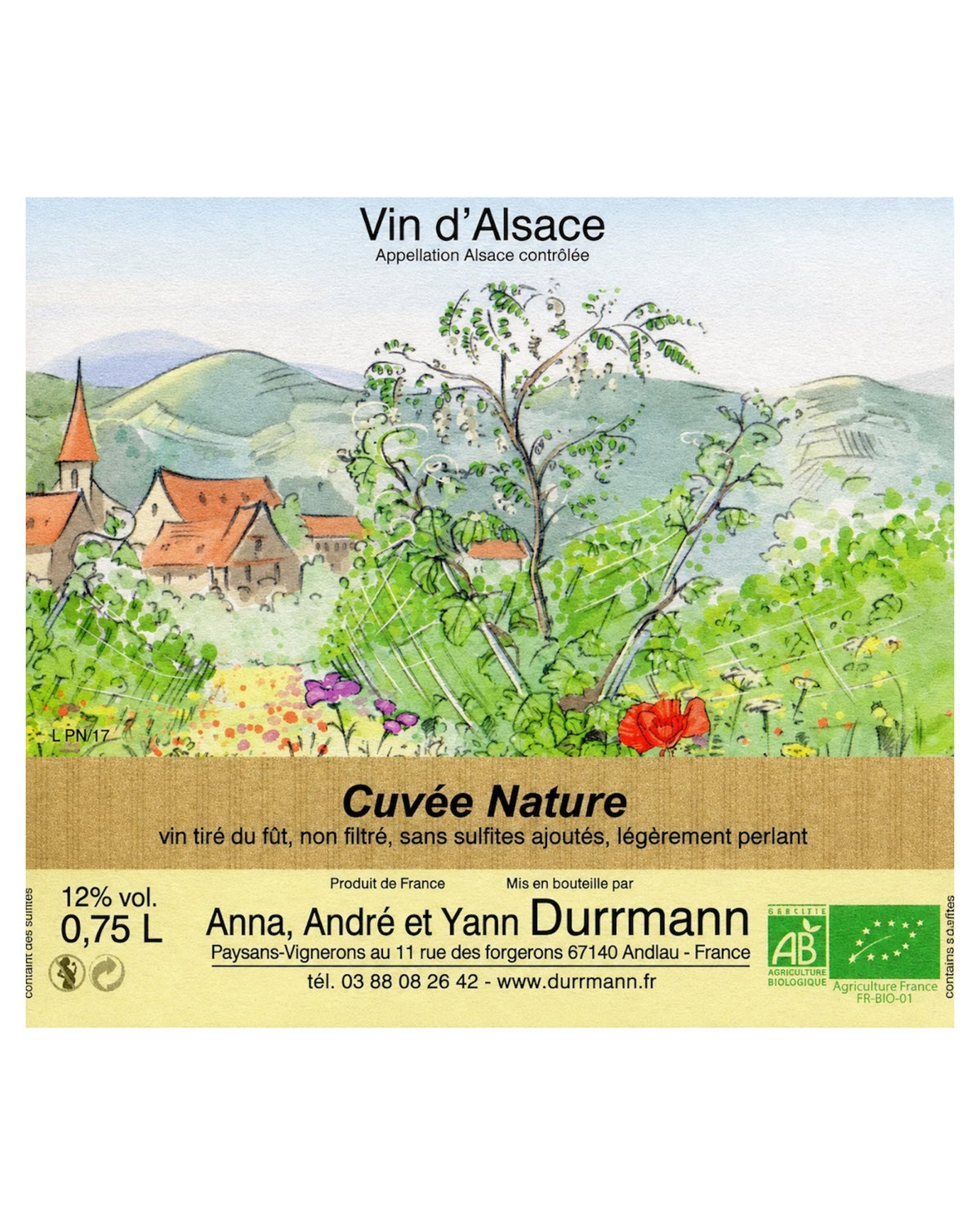 Domaine Durrmann Muscat d'Alsace 2024 wine label