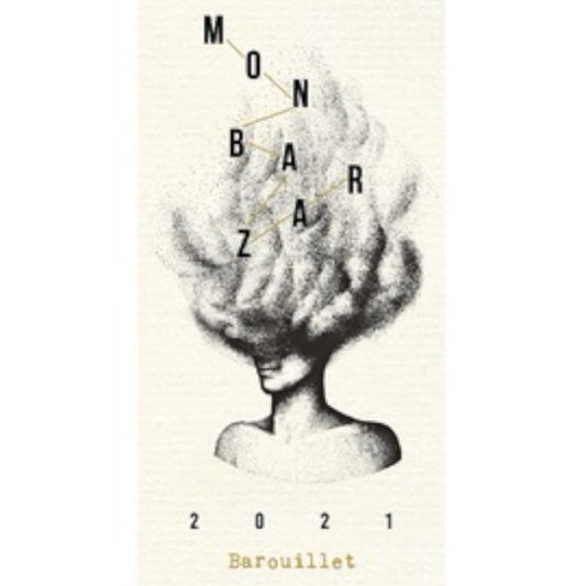 Front label of Chateau Barouillet Monbazar 2021 Organic Sweet Wine Chenin showing design and details