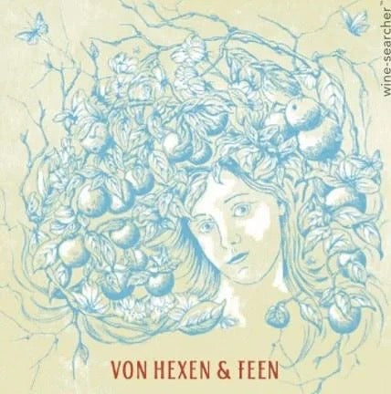 Front label of 2NaturKinder Von Hexen und Feen 2019 Organic Natural Cider showing design and details