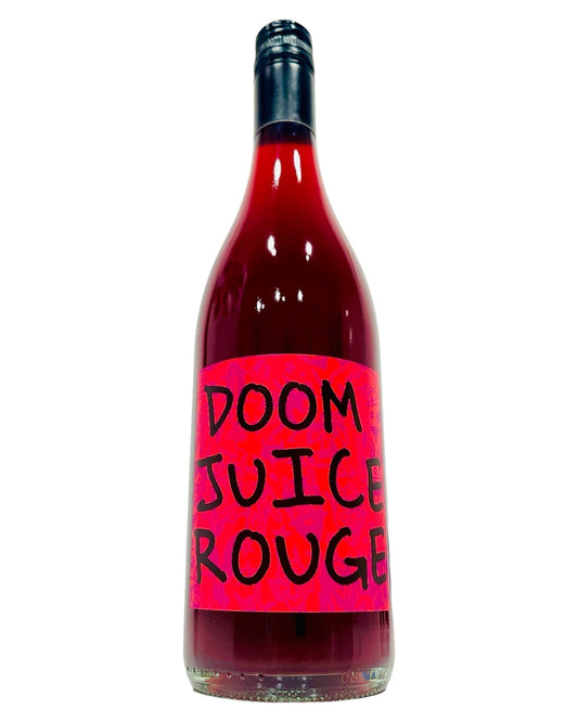 Bottle of Doom Juice Rouge Organic Cabernet Sauvignon Shiraz Natural Red Wine from South Australia