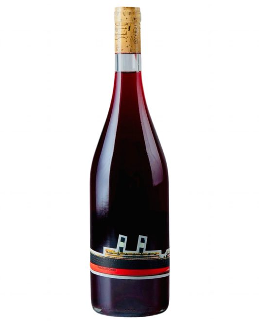 Bottle of Sete D2 Rosso 2021 Organic Sangiovese Natural Red Wine from Italy