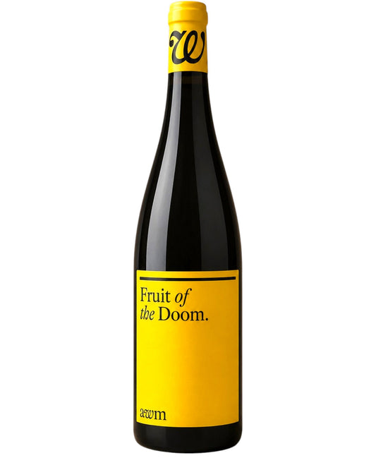 AWM Fruit of the Doom organic biodynamic natural red wine bottle from Austria