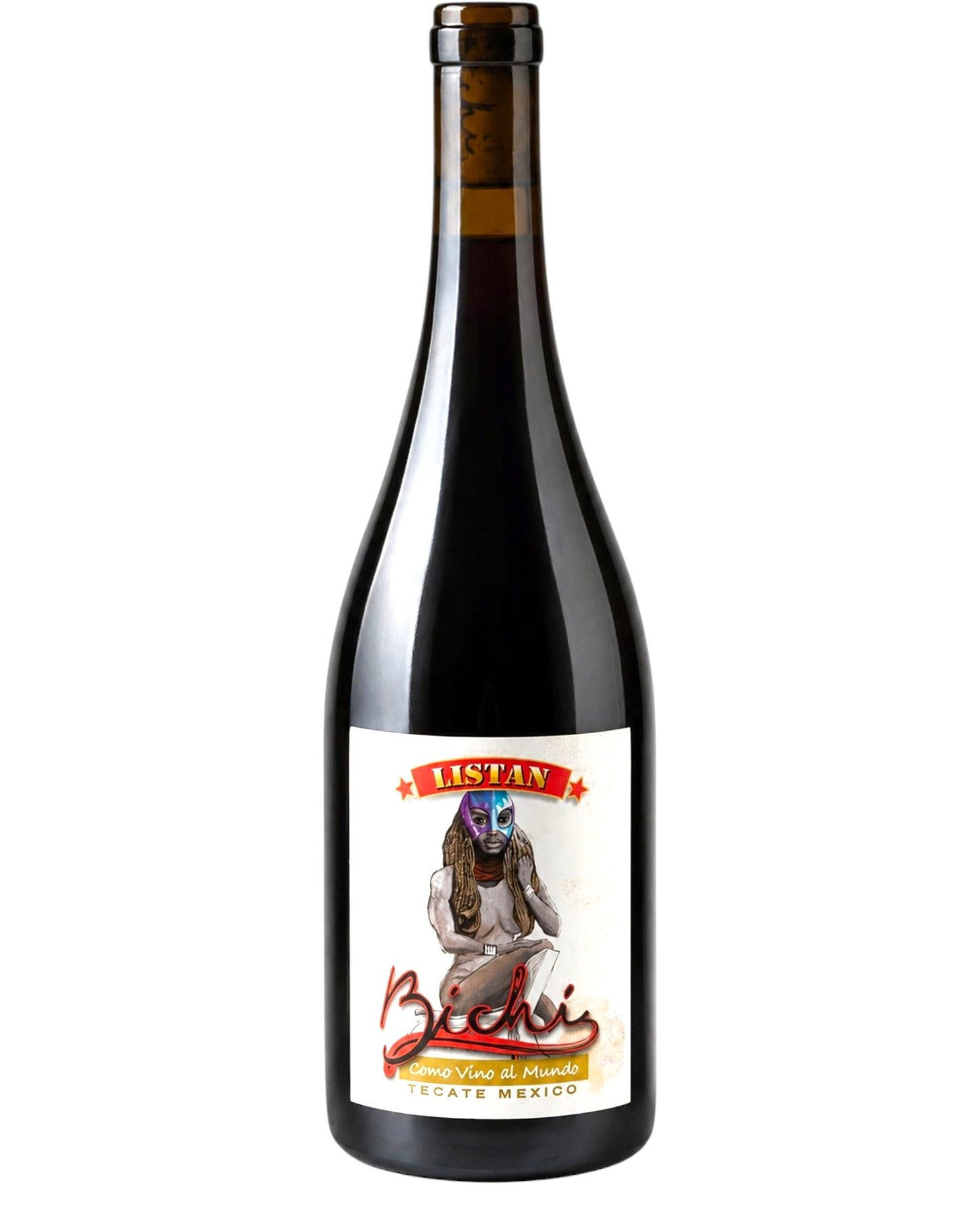Bichi Listán 2020 biodynamic natural red wine bottle, Listán Prieto from Baja California, Mexico