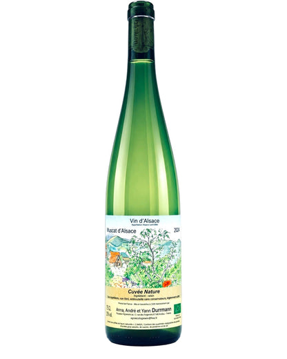 Domaine Durrmann Muscat d'Alsace 2024 organic natural white wine bottle from Alsace, France