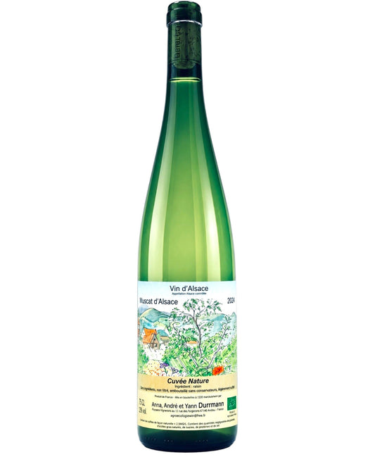 Domaine Durrmann Muscat d'Alsace 2024 organic natural white wine bottle from Alsace, France