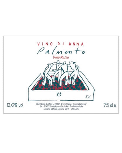 Vino di Anna Palmento Rosso 2024 wine label