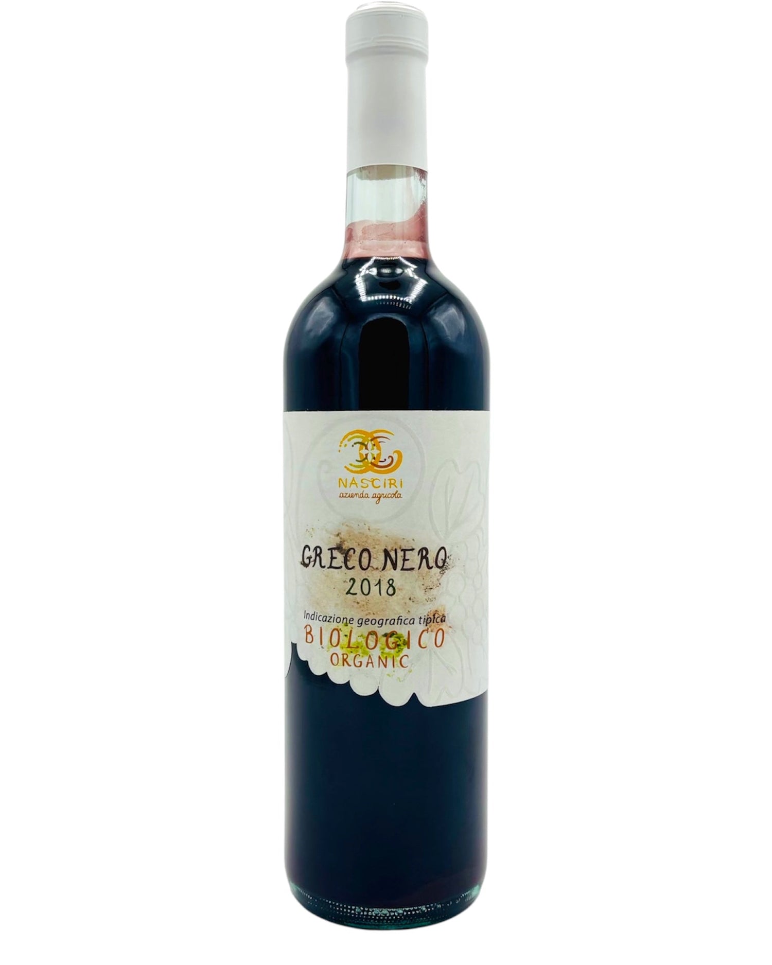 Nasciri IGT Greco Nero 2018 Natural Red Wine Bottle
