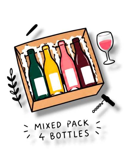 4 bottle natural wine mixed pack from Painted Wines