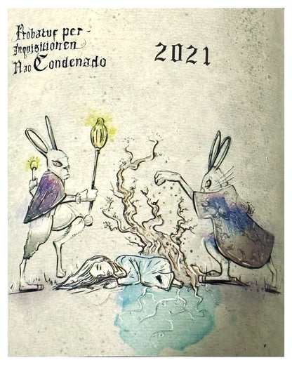 Uncondemned Pinhel Red 2021 Portuguese natural red wine bottle label