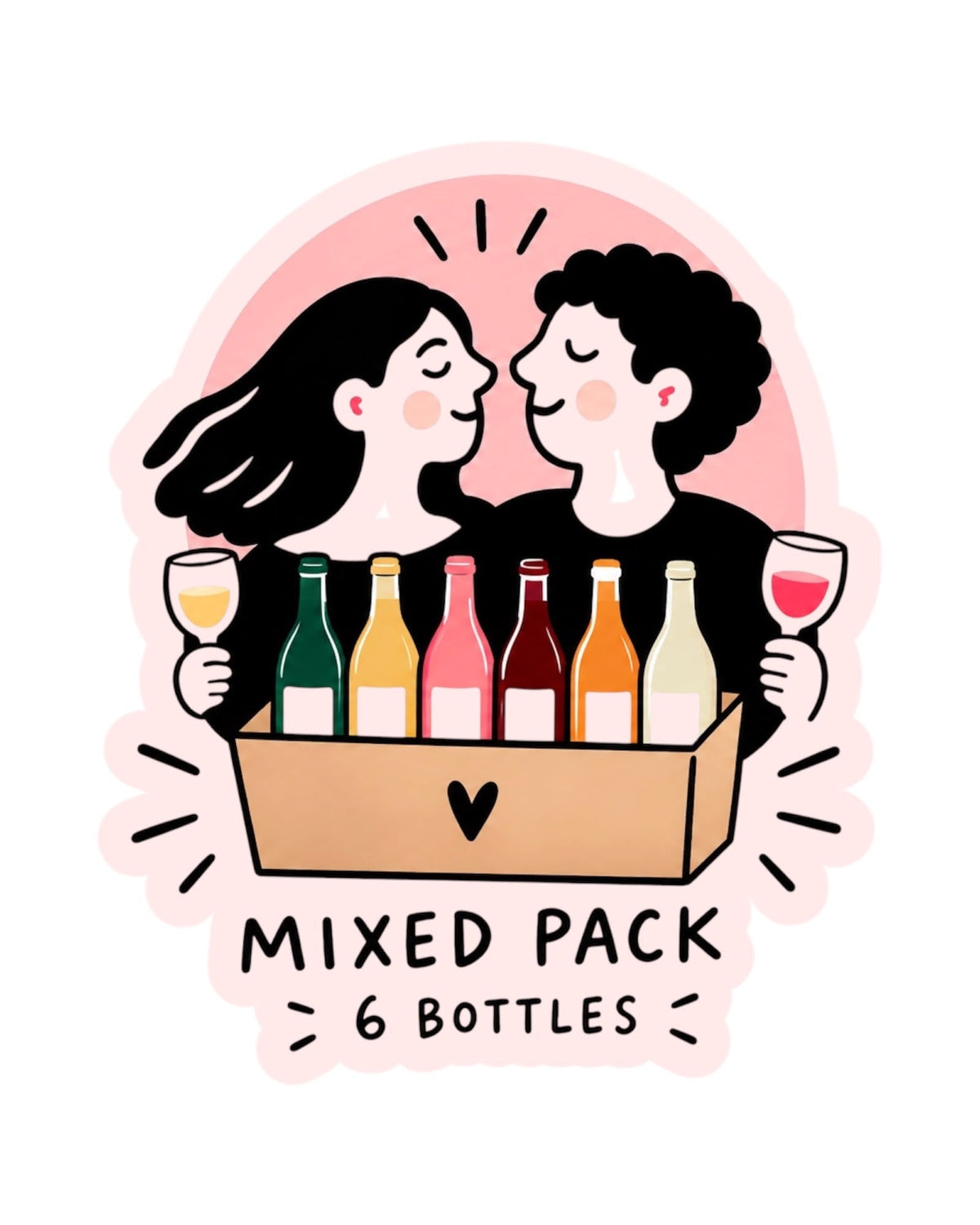Natural wine mixed pack 6 bottles with organic and biodynamic wines