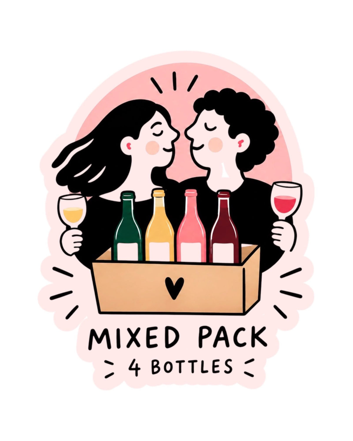 Natural wine mixed pack 4 bottles with organic and biodynamic wines